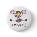 Pink Cheerleader buttons by stick_figures Pink Cheerleader buttons