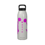 Pink Cheerleader Custom Water Bottle