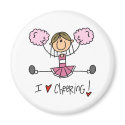 Pink Cheerleader magnets