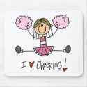 Pink Cheerleader mousepads by stick_figures Pink Cheerleader mousepads