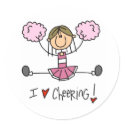 Pink Cheerleader stickers by stick_figures Pink Cheerleader stickers