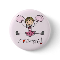 Pink Cheerleader Tshirts and Gifts buttons