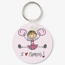 Pink Cheerleader Tshirts and Gifts keychains