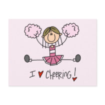 Pink Cheerleader Tshirts and Gifts postcards