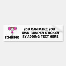 Pink Cheerleading T-shirts and Gifts Bumper Stickers