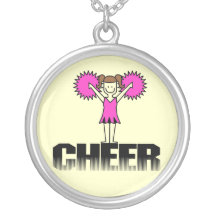 Pink Cheerleading T-shirts and Gifts Necklaces