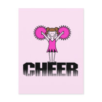 Pink Cheerleading T-shirts and Gifts postcards