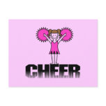 Pink Cheerleading T-shirts and Gifts Postcards