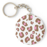 Pink Cheetah Keychain