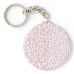 Pink Cheetah Keychain