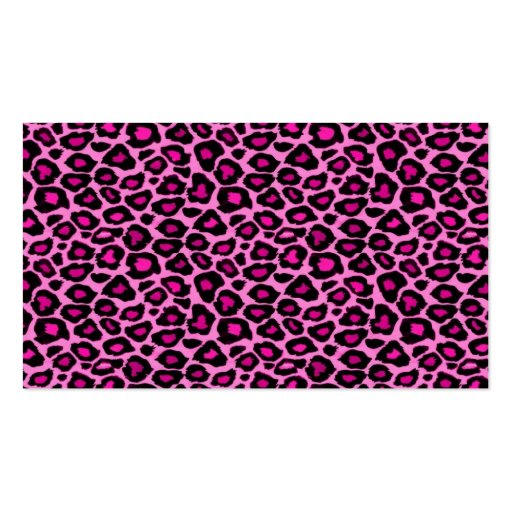 Pink Cheetah or Leopard Business Card (#BUS 015) (back side)