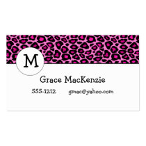 Pink Cheetah or Leopard Business Card (#BUS 015) business cards