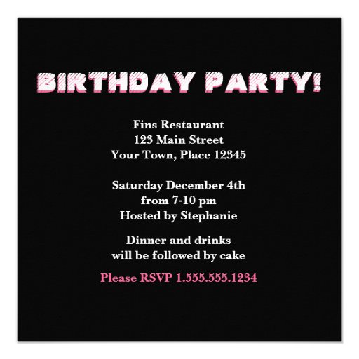 Pink Cheetah Print Party Invitation
