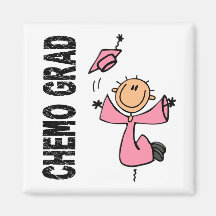Pink CHEMO GRAD 1 (Breast Cancer) Fridge Magnet