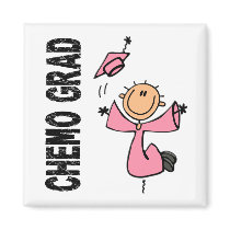Pink CHEMO GRAD 1 (Breast Cancer) magnets by awarenessgifts Pink CHEMO GRAD 1 (Breast Cancer) magnets