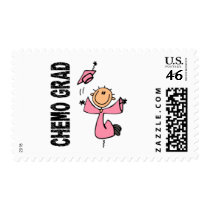 Pink CHEMO GRAD 1 (Breast Cancer) Postage Stamp