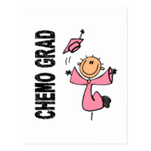 Pink CHEMO GRAD 1 (Breast Cancer) Postcard