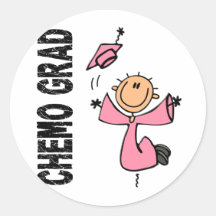 Pink CHEMO GRAD 1 (Breast Cancer) Stickers