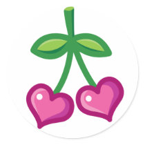 Pink Cherries stickers by thecuteinstitute Pink Cherries stickers