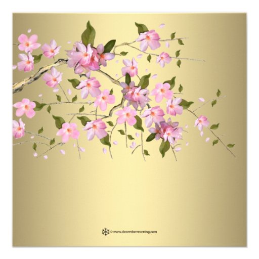 Pink Cherry Blossom Baby Shower Invitations