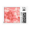 Pink Cherry Blossom Branches Wedding Postage postage