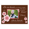 Pink Cherry Blossom & Brown Adoption Announcements