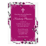 Pink Cherry Blossom Confirmation Invitation