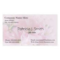 Pink cherry blossom floral business card