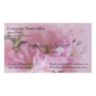 Pink cherry blossom floral business card templates