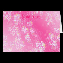 Pink Cherry Blossom Greeting Card cards
