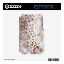 Pink Cherry Blossom Skins For iPod Touch 4G