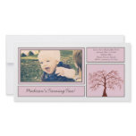 Pink Cherry Blossom Tree Birthday Photo Invite Photo Cards