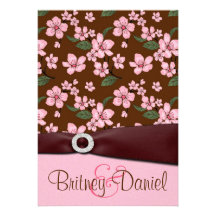 Pink Cherry Blossom Wedding Invitations
