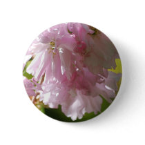 Pink Cherry Blossoms Button