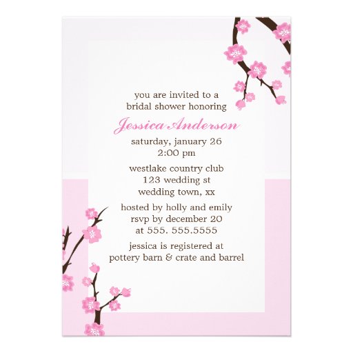 Pink Cherry Blossoms Card