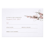 Pink Cherry Blossoms Sakura Swirls Wedding RSVP Personalized Announcements
