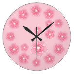 Pink Cherry Blossoms Wall Clock