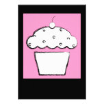 pink cherry cupcake invitations