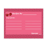 Pink Cherry Mod Recipe Cards Template Post Cards