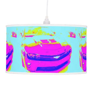 Pink Chevrolet Camaro ZL1 Hanging Pendant Lamp