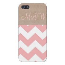 Pink Chevron and Kraft Paper iPhone Case iphone cases