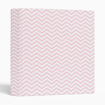 Pink Chevron Girly Pattern Binder