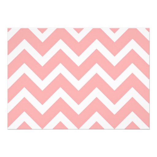 Pink Chevron Pattern Birthday Party Invitation