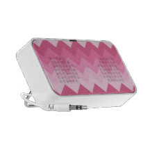 Pink chevron pattern travelling speakers