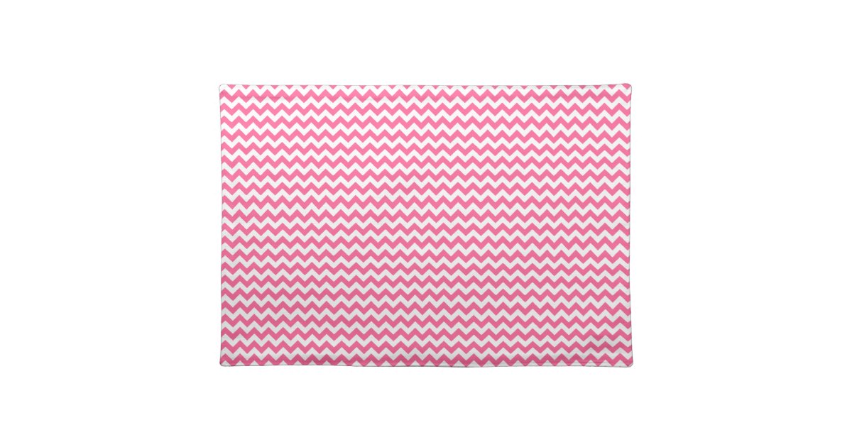 Pink Chevron Placemat Zazzle