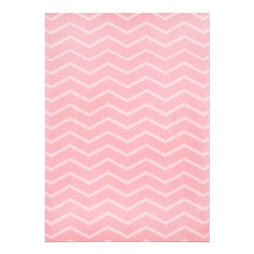 Pink Chevron Stripes Bridal Shower Invitations