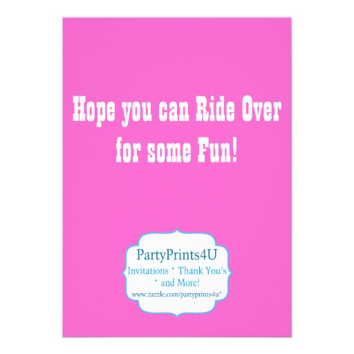 Pink Chevron Twin Cowgirls Birthday Party Invite