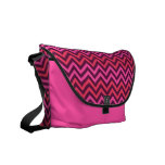 Pink Chevrons Zigzag Messenger Bag