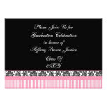 pink chic Graduation party Invitation invitations