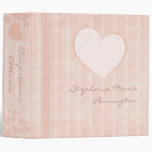 Pink chic stripes and hearts baby girl binder